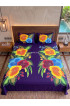 Hand Painted Rayon Bedsheet Set King Size